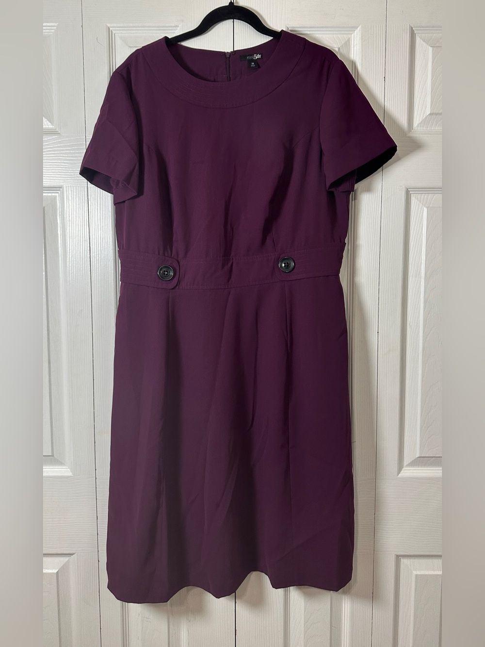 East 5th Plum Short-Sleeve Midi Dress